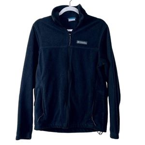 Columbia Black Full Zip Fleece Jacket Adult Size Large
